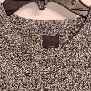 River Island Textured Black and White Crewneck Sweater